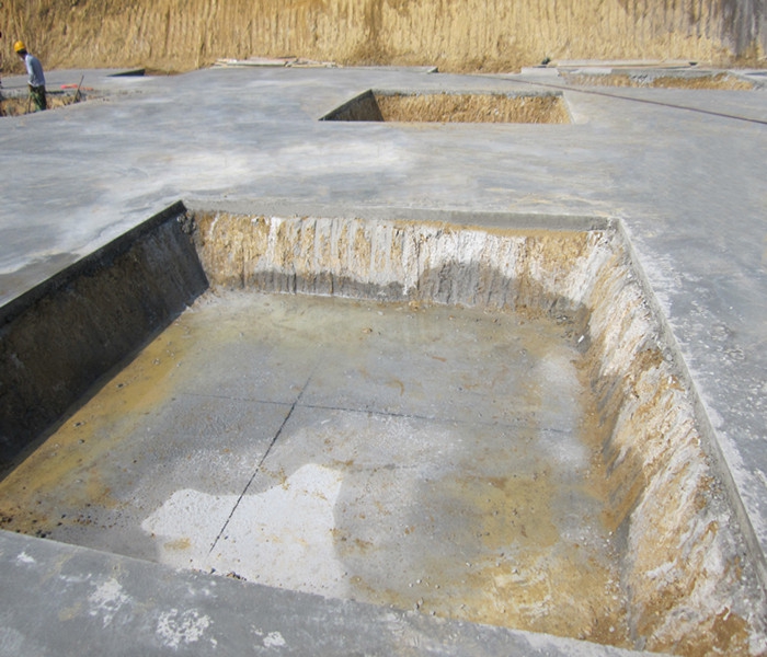 南昌市建筑設(shè)計(jì)研究院總部辦公大樓工程筏板基礎(chǔ)下柱墩找平、彈線